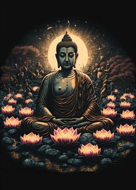 Buddha Beside Lotus