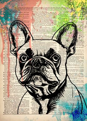 French Bulldog dog art 