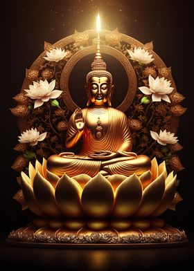 Buddha Beside Lotus