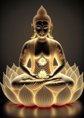 Buddha Beside Lotus