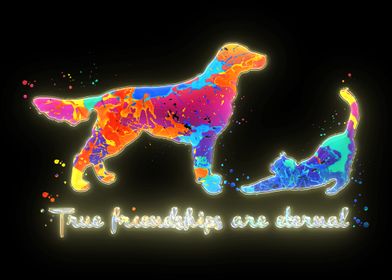 Cat and Dog Friend Quote 