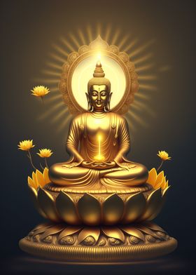 Buddha Beside Lotus