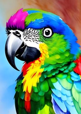 Painting of a parrot 