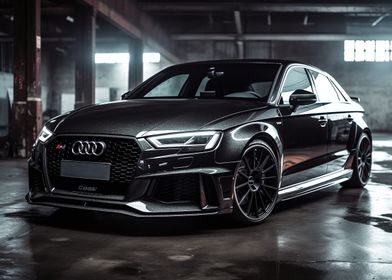 Audi RS3 in a Garage