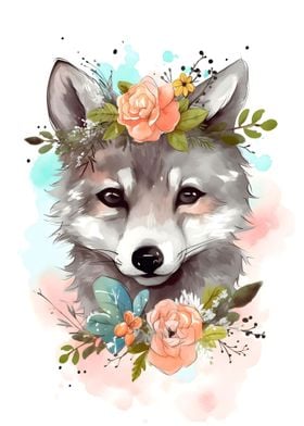 Floral Wolf