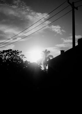 Black and White House Sun