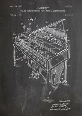 piano patent 1950