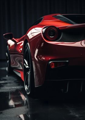 Red Ferrari 488 