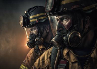 Fire Fighters in Masks