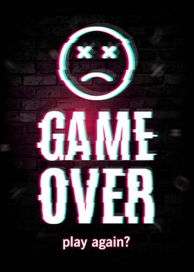 game over Poster for Sale by mrxene4