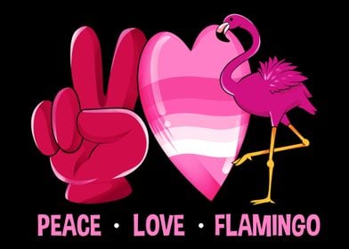 Peace Love Flamingo