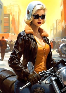 Rotro 50s Biker Babe