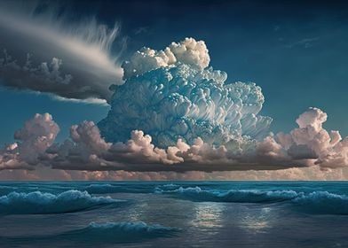 Surreal Skies Ocean Waves