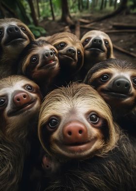 Sloth Animal Selfie