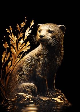 Black and Gold Otter