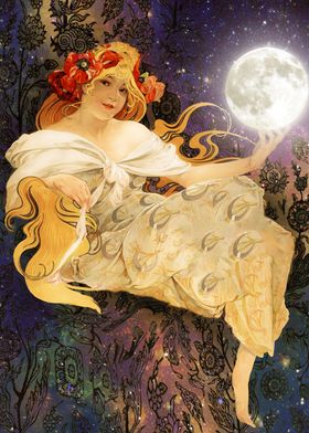 goddess and moon