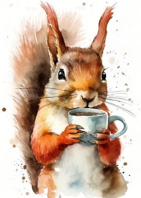 Squirrel at Coffee Time