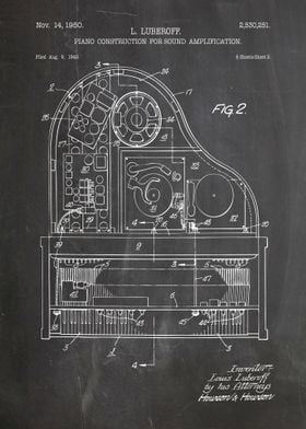 Piano patent 1950