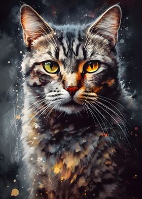 Cat Oil Paint Portrait