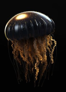 Black and Gold Jellyfish