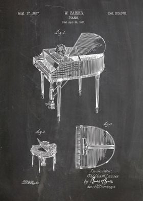 Piano patent 1937