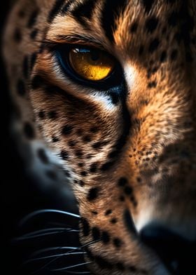 Striking Cheetah Eye Macro