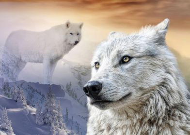 White Wolves and Mountains
