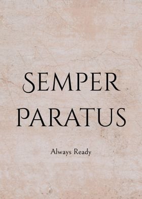 Latin Quote Semper Paratus