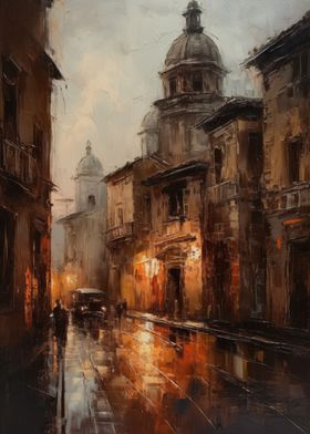 Oil Painting of Rome