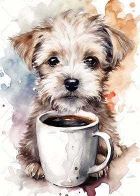 Dog at Tea Time