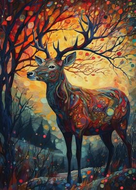 Deer Sunset 2