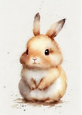Rabbit Bunny Watercolor