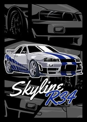 Cars Skyline R34