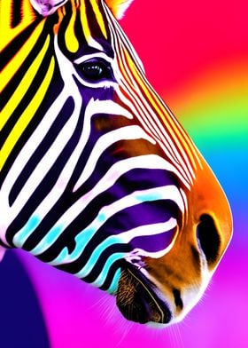 Close up of a zebra face