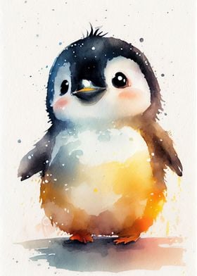 Penguin Watercolor