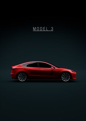 Tesla Model 3 2018 Red 