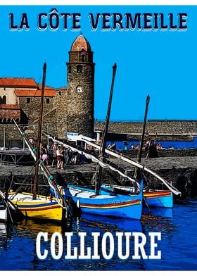 Collioure travel poster