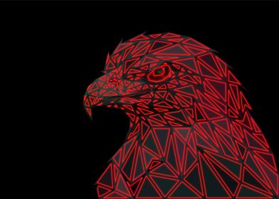 Eagle Lowpoly Neon