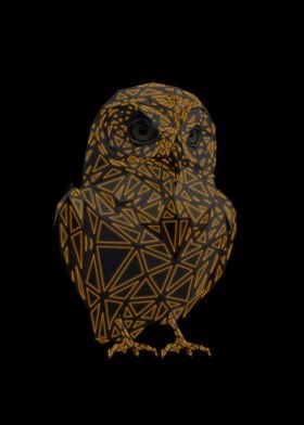 Owl Lowpoly Neon