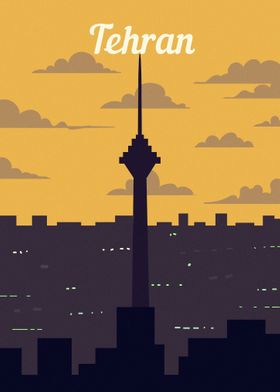 Tehran city skyline