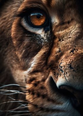 Captivating Lion Eye Macro