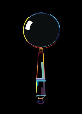 Abstract magnifying glass