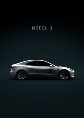 Afrika ost Saucer Tesla Model 3 2018 White' Poster by 21 MXM | Displate