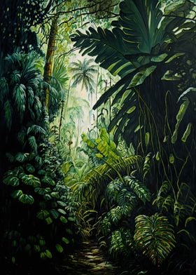 Deep mysterious jungle