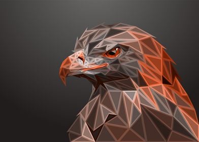 Eagle Lowpoly Engraved