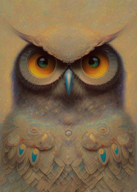 Owl 2 digital painting