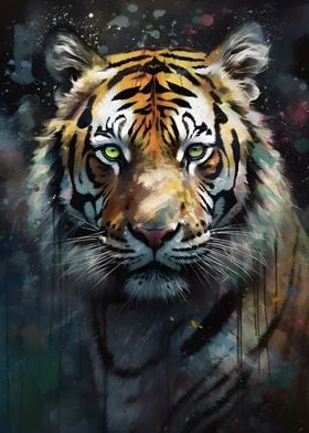 Tiger Portrait Painting