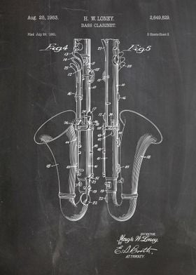 Bass clarinet patent 1953