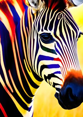 Close up of a zebra Art