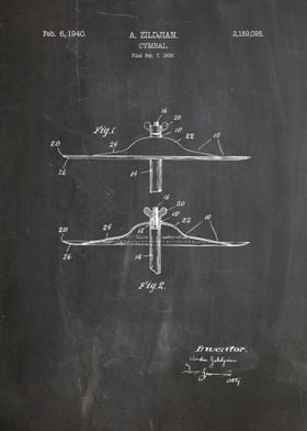 Cymbal patent 1940